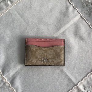 coach pink cardholder